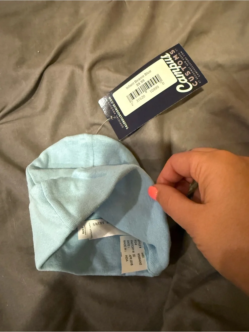 Yale Light Blue Cuffed Beanie